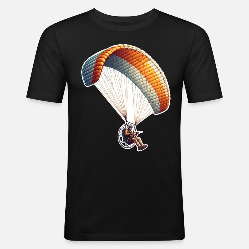Motorschirm Paramotor - Men's Slim Fit T-Shirt - black