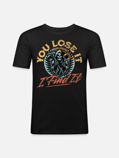 Probing Metal Detector - Men's Slim Fit T-Shirt - black