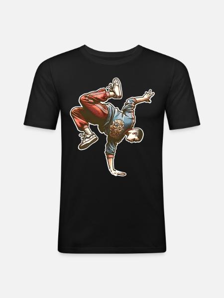 Breakdancing - Men's Slim Fit T-Shirt - black