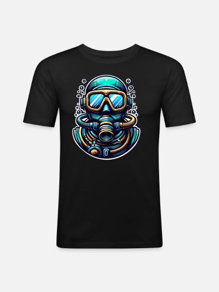 Diving Divers - Men's Slim Fit T-Shirt - black