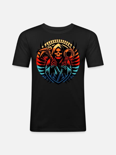 Probing Metal Detector - Men's Slim Fit T-Shirt - black