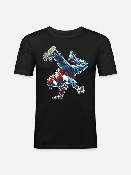 Breakdancing - Men's Slim Fit T-Shirt - black