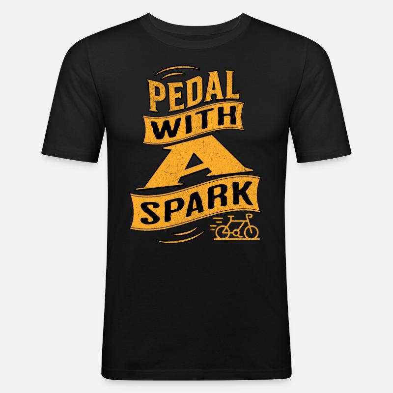 E-Bike E-Biker - Männer Slim Fit T-Shirt - Schwarz