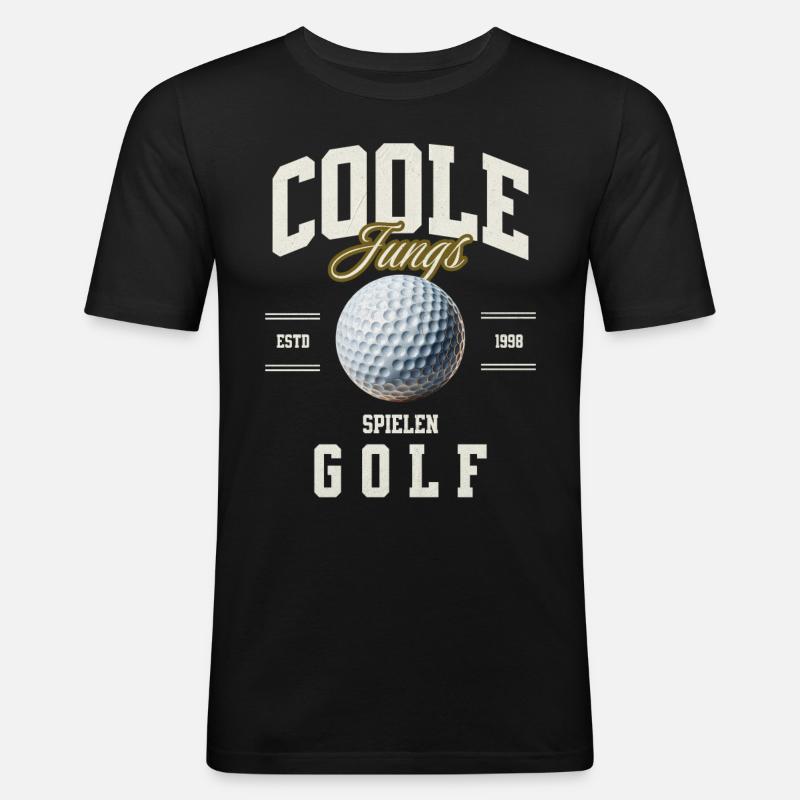 Golf - Männer Slim Fit T-Shirt - Schwarz