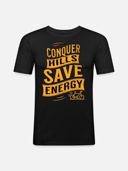 E-Bike E-Biker - Men's Slim Fit T-Shirt - black