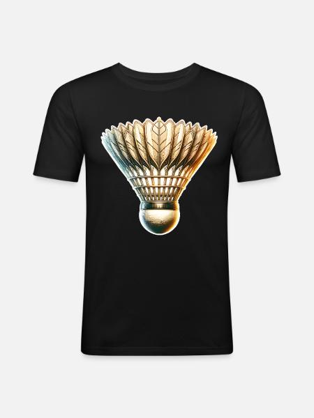 Badminton - Men's Slim Fit T-Shirt - black