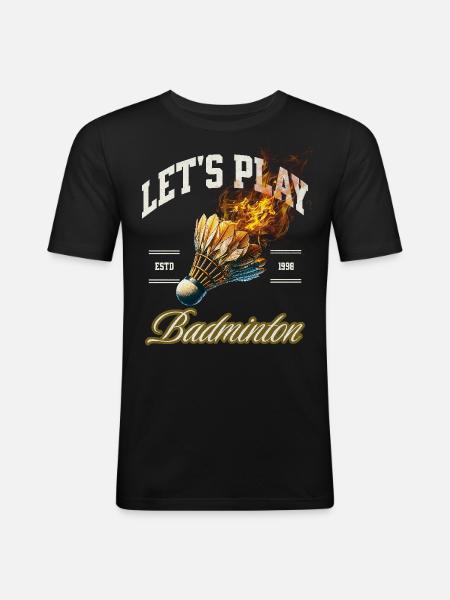 Badminton - Men's Slim Fit T-Shirt - black