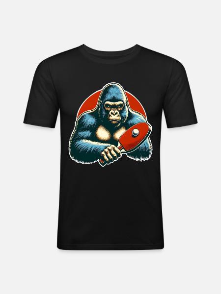 Ping-pong - T-shirt près du corps Homme - noir