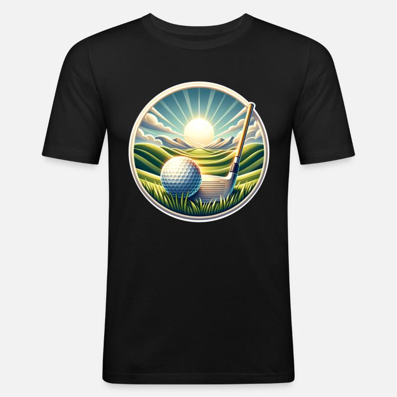 Golf - Männer Slim Fit T-Shirt - Schwarz