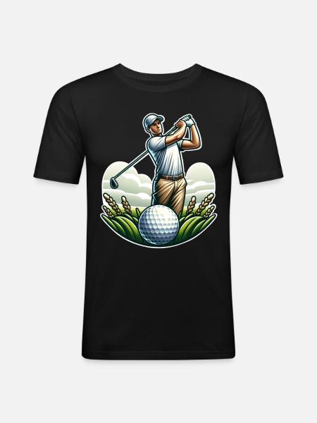 Golfe - T-shirt près du corps Homme - noir