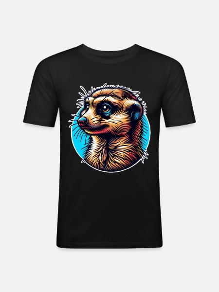 Suricate - T-shirt près du corps Homme - noir