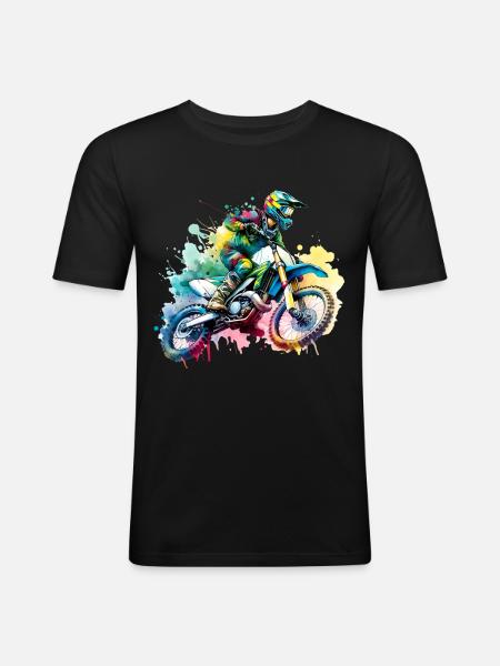 Motocross - Men's Slim Fit T-Shirt - black