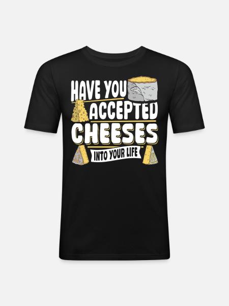 Parmesan Gouda Included Cheese In Her Life - Men's Slim Fit T-Shirt - black