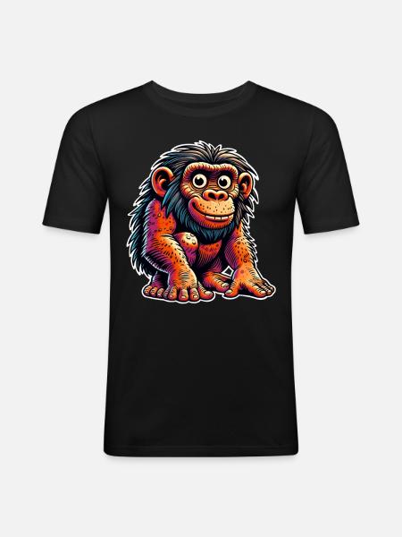 Neanderthal - Men's Slim Fit T-Shirt - black