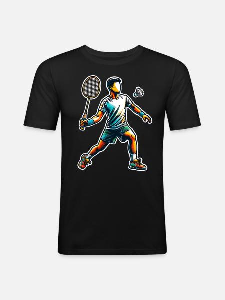 Badminton - T-shirt près du corps Homme - noir