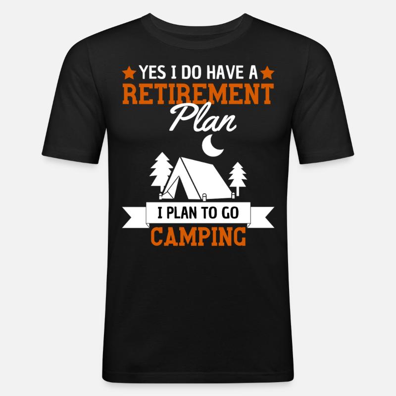 Camping Retirement Plan Pensioners Camping - Men's Slim Fit T-Shirt - black