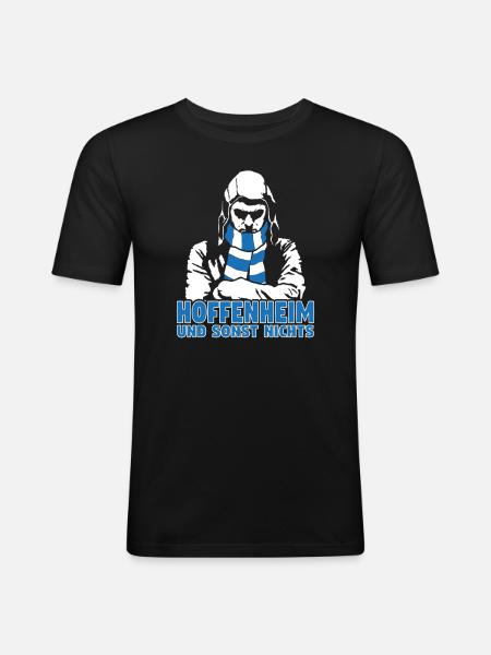 Hoffenheim und sonst nichts - Männer Slim Fit T-Shirt - Schwarz
