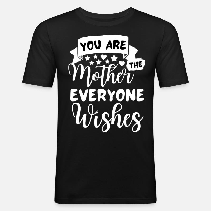 Beste Mama Spruch Mutter Sprüche - Männer Slim Fit T-Shirt - Schwarz