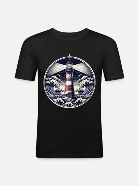 Lighthouse - Men's Slim Fit T-Shirt - black