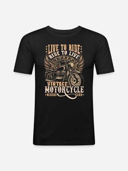 Motorcycle - Men's Slim Fit T-Shirt - black