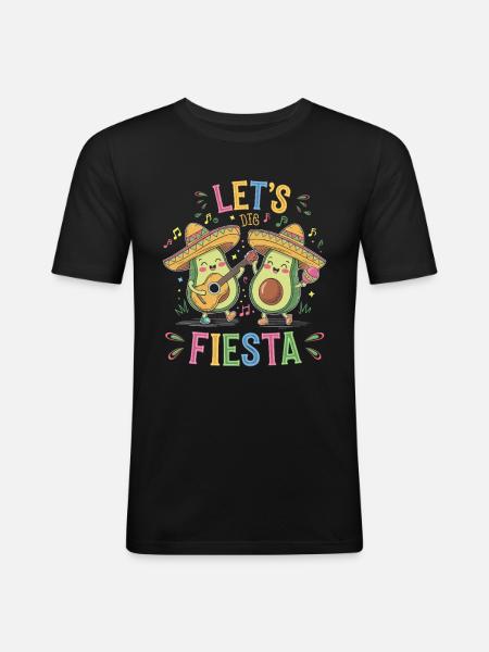 Let's Fiesta - Men's Slim Fit T-Shirt - black