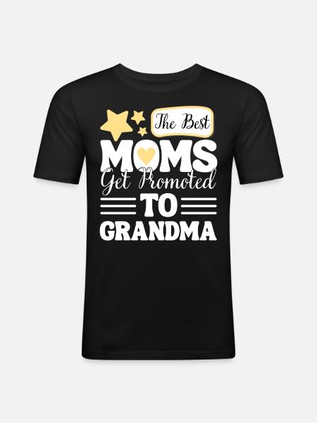 Funny Saying Grandma Promotion - Men's Slim Fit T-Shirt - black
