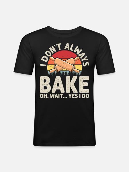 Baking Baker Bakery - Men's Slim Fit T-Shirt - black