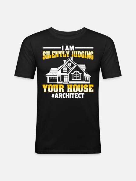 Architecte - T-shirt près du corps Homme - noir