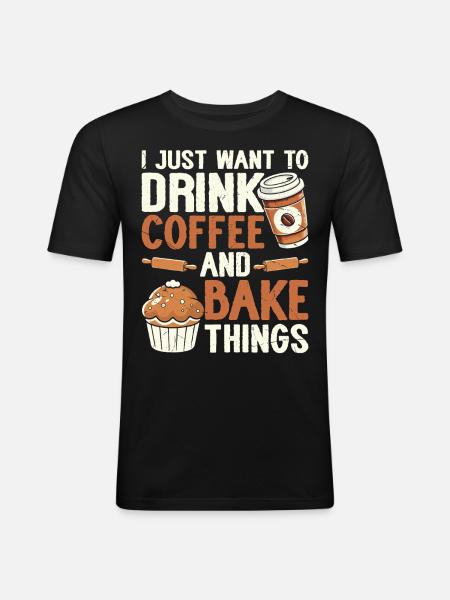 Baking Baker Bakery - Men's Slim Fit T-Shirt - black