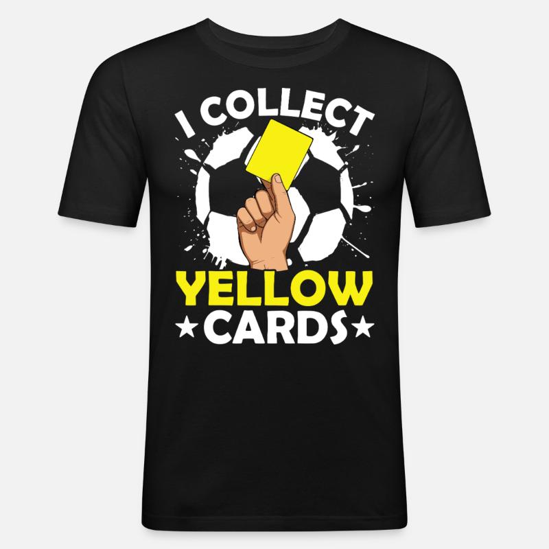 Fußball - Männer Slim Fit T-Shirt - Schwarz