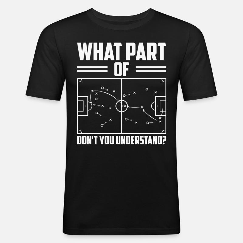 Fußball - Männer Slim Fit T-Shirt - Schwarz