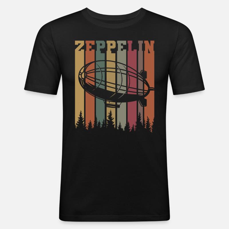 Zeppelin - Männer Slim Fit T-Shirt - Schwarz