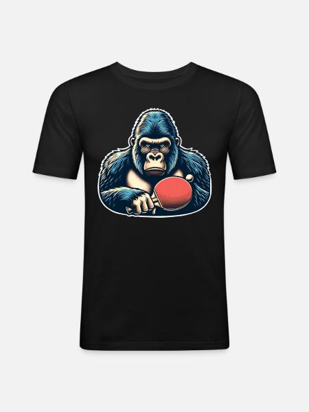 Ping-pong - T-shirt près du corps Homme - noir
