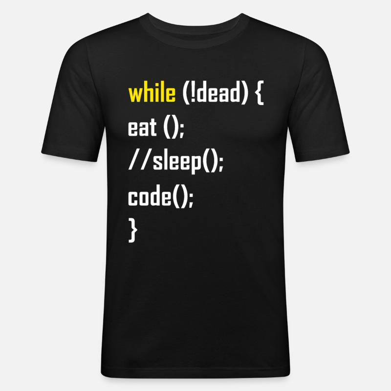 Programmierer Programmieren Geschenk - Männer Slim Fit T-Shirt - Schwarz