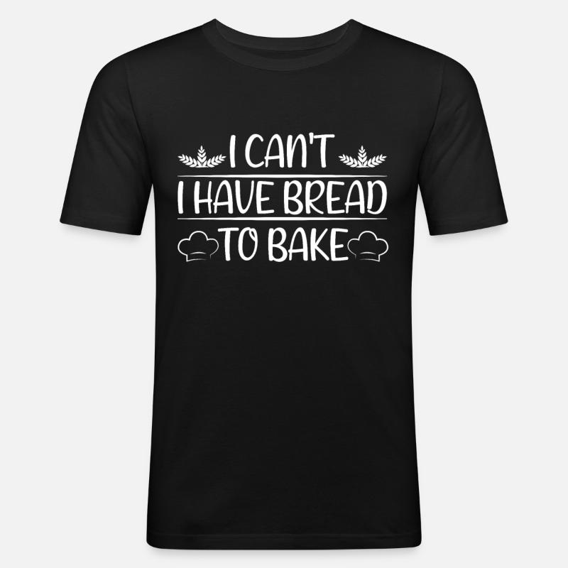 Brot Backen Bäcker - Männer Slim Fit T-Shirt - Schwarz