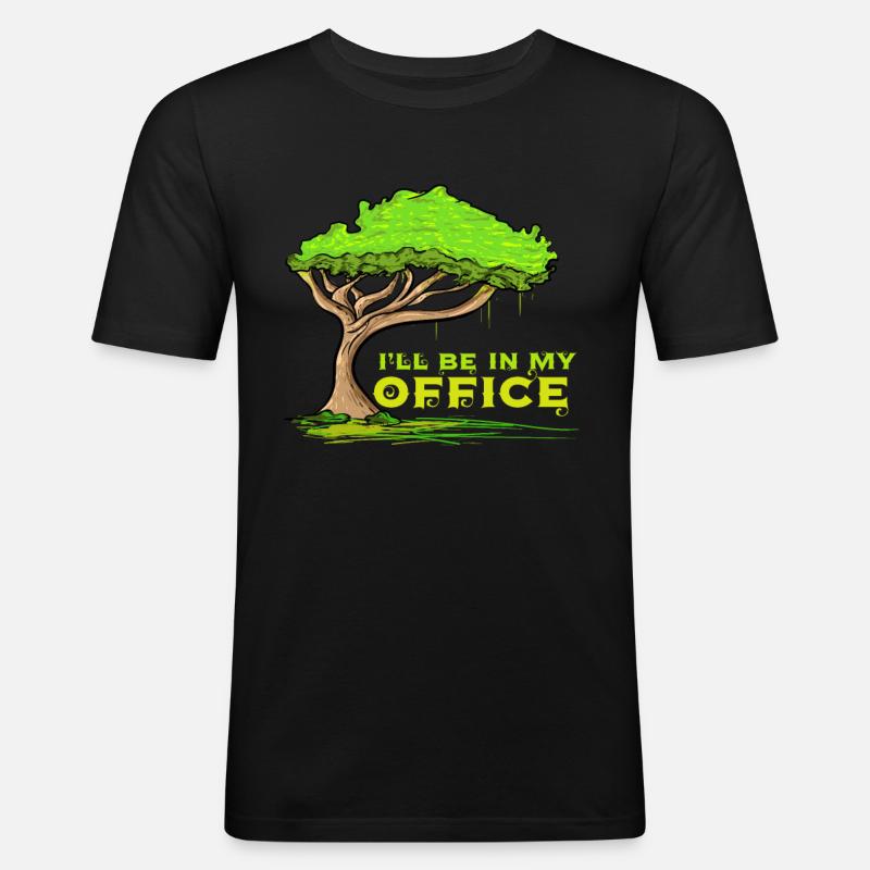 Baumkletterer Baumpfleger Arborist Baumpflege - Männer Slim Fit T-Shirt - Schwarz
