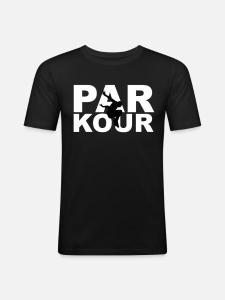 Parkour med parkour runner Parkour runner - Herre Slim Fit T-Shirt - sort