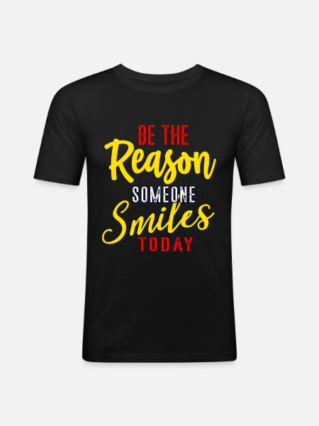 Citation d’inspirateur - T-shirt près du corps Homme - noir
