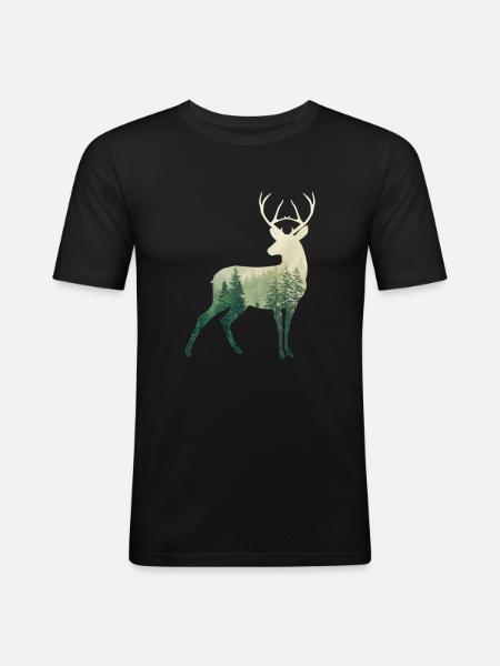 deer - Men's Slim Fit T-Shirt - black