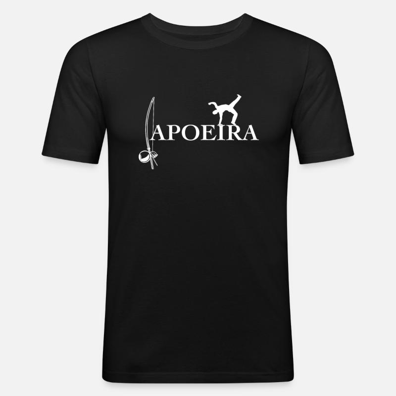 Capoeira Kampfkunst - Männer Slim Fit T-Shirt - Schwarz