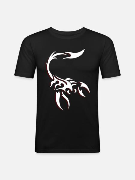 Tribal Scorpio - Men's Slim Fit T-Shirt - black