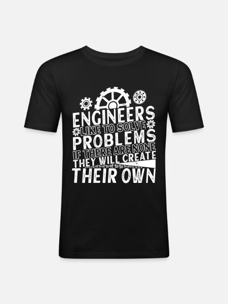 Engineer Mechanical Engineer Civil Engineer - Men's Slim Fit T-Shirt - black