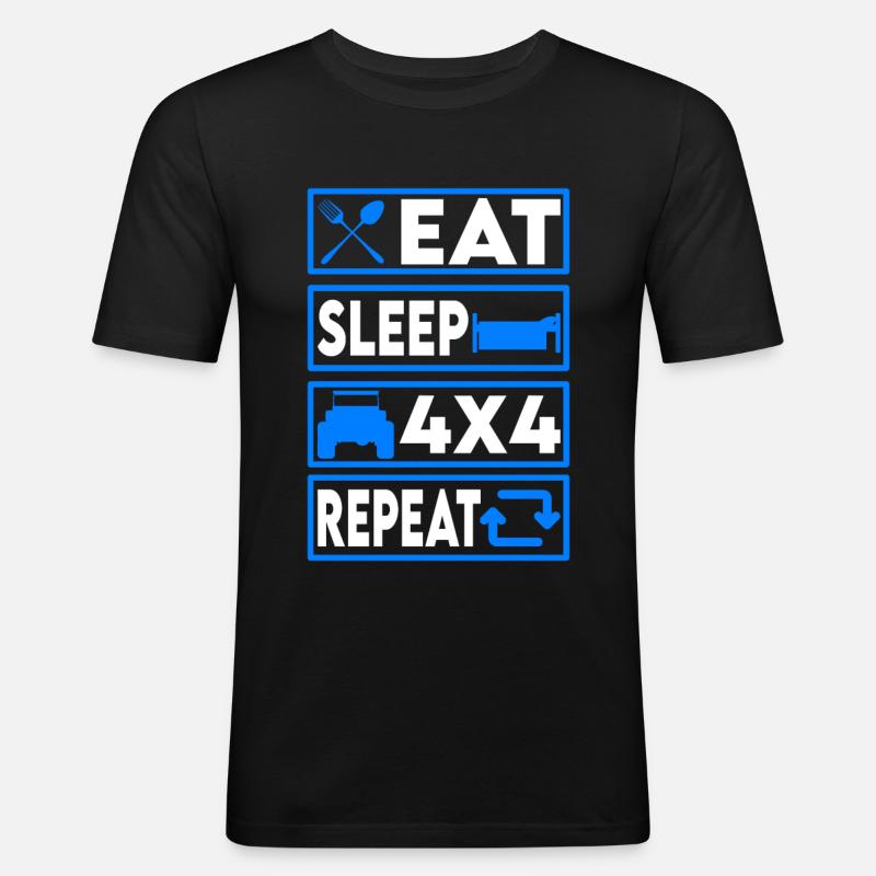 Offroad ATV Routine - Idea regalo offroader - Maglietta aderente da uomo - nero