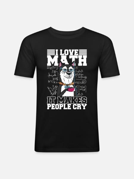 Professeur de mathématiques - T-shirt près du corps Homme - noir