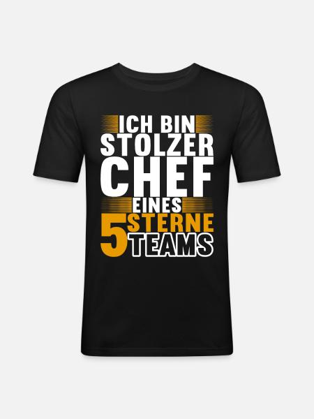 Abteilungsleiter Chef - Männer Slim Fit T-Shirt - Schwarz