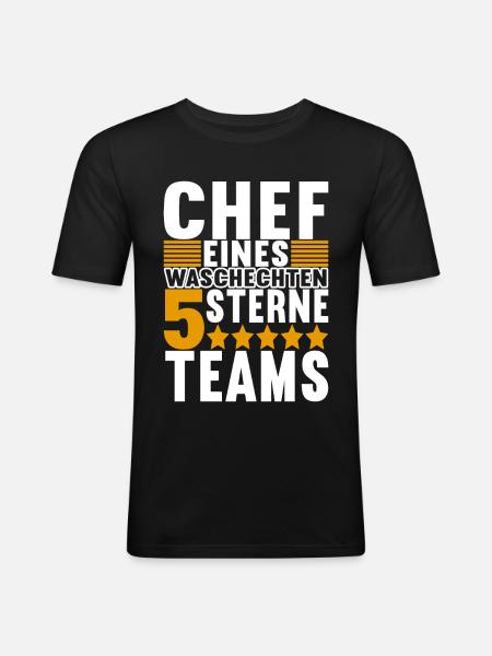 Abteilungsleiter Chef - Männer Slim Fit T-Shirt - Schwarz
