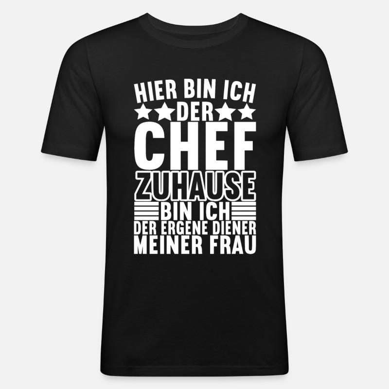 Abteilungsleiter Chef - Männer Slim Fit T-Shirt - Schwarz