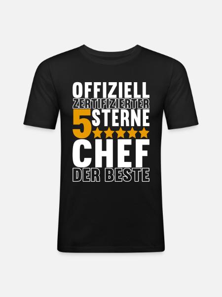 Abteilungsleiter Chef - Männer Slim Fit T-Shirt - Schwarz