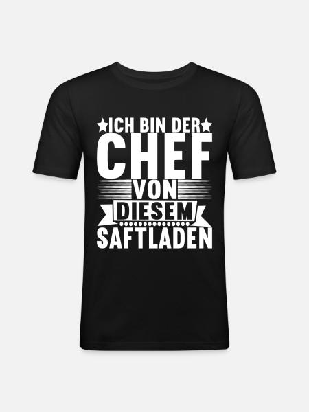 Abteilungsleiter Chef - Männer Slim Fit T-Shirt - Schwarz