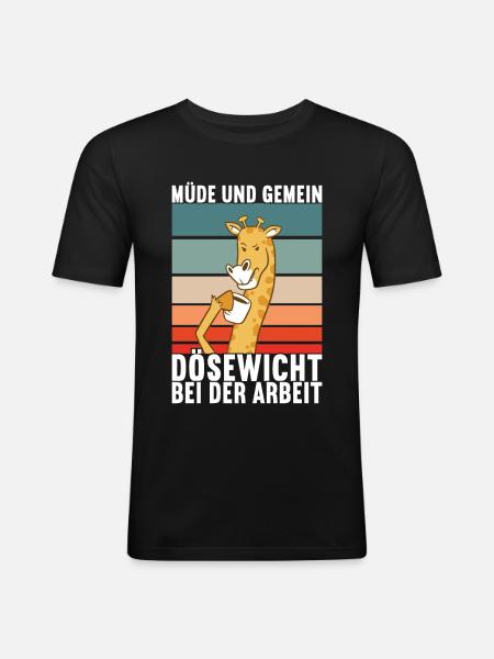 Lustige Sprüche Witzige Sprüche - Männer Slim Fit T-Shirt - Schwarz